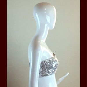 Sequined Bandeau Top